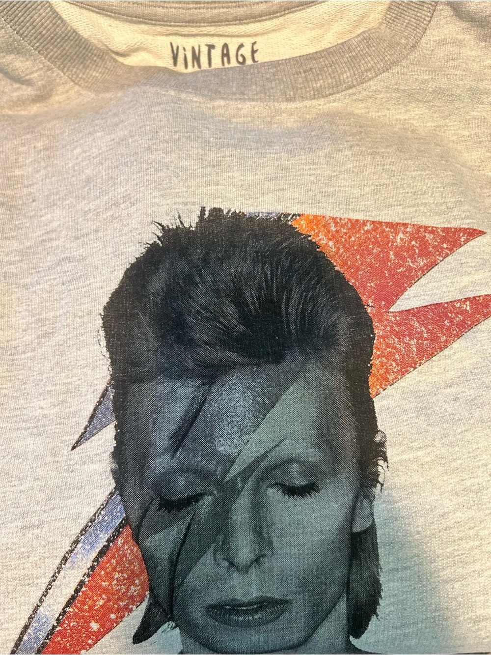 David Bowie by VintageGraphic  Crewneck Lightweight Sweatshirt New in Package